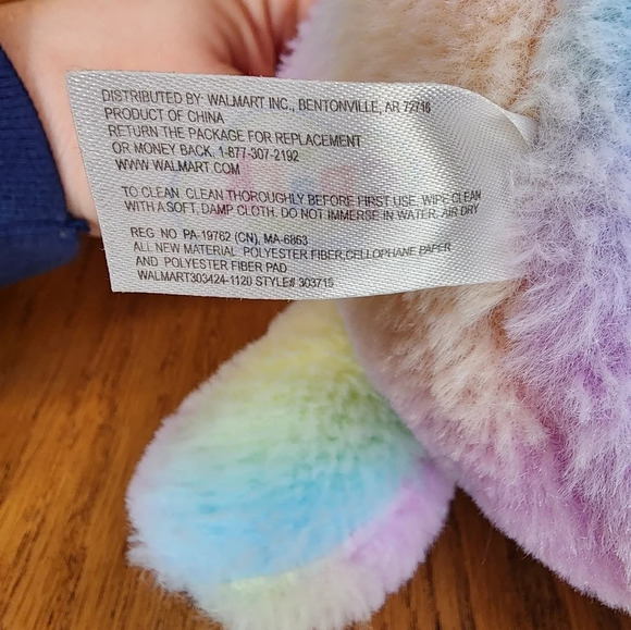 Easter Spark Create Imagine Bunny Rabbit Plush Pastel Bell Rattle Crinkle Pastel - Picture 8 of 8